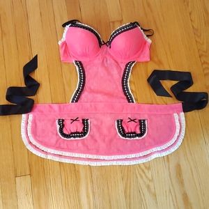 Pink French maid lingerie